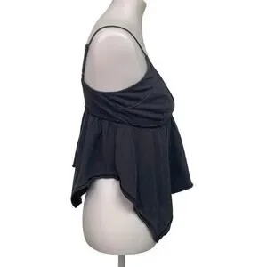 New Aerie Womens Small PolyCotton Spaghetti Strap Handkerchief Hem Tank Top